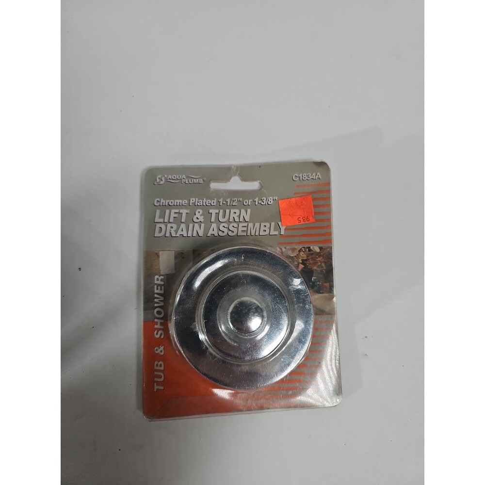 Aqua Plumb Chrome Plated Lift & Turn Drain Assembly C1834ASN 1-1/2" 1-3/8"